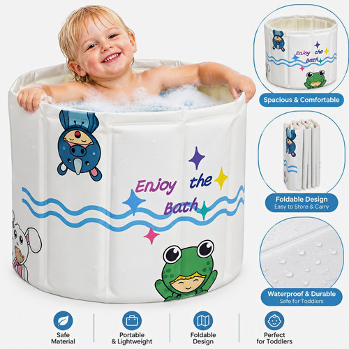 Foldable toddler bath - bath, tub