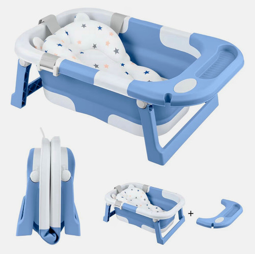 Foldable baby bath tub with - foldable,