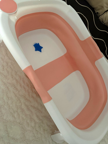 Foldable baby bath - foldable, pink