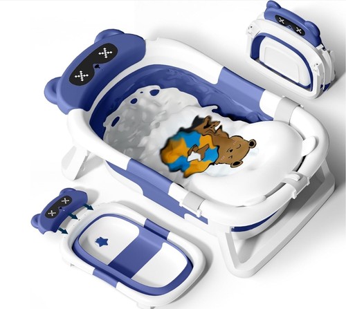 Foldable baby bath tub with - baby,