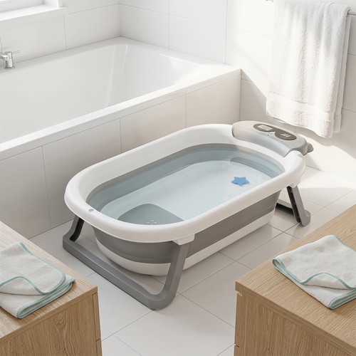 Foldable baby bath tub - baby,